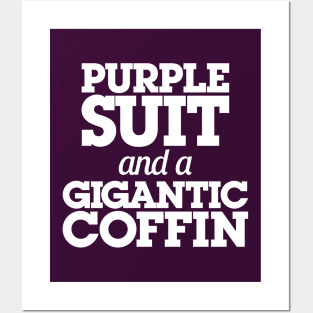 Purple Suit and a Gigantic Coffin Posters and Art